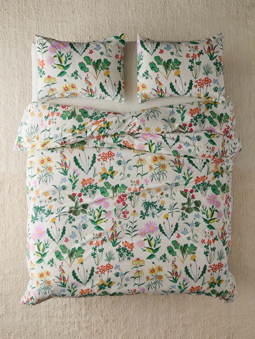 Urban Outfitters SOLD OUT Flori Full/Queen Duvet Cover Set in White